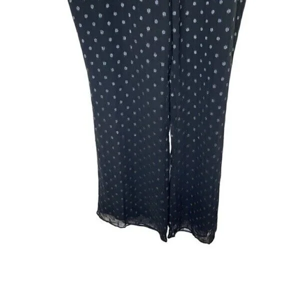 Walter Baker Emory Jumpsuit Black and Silver Women’s Size Medium